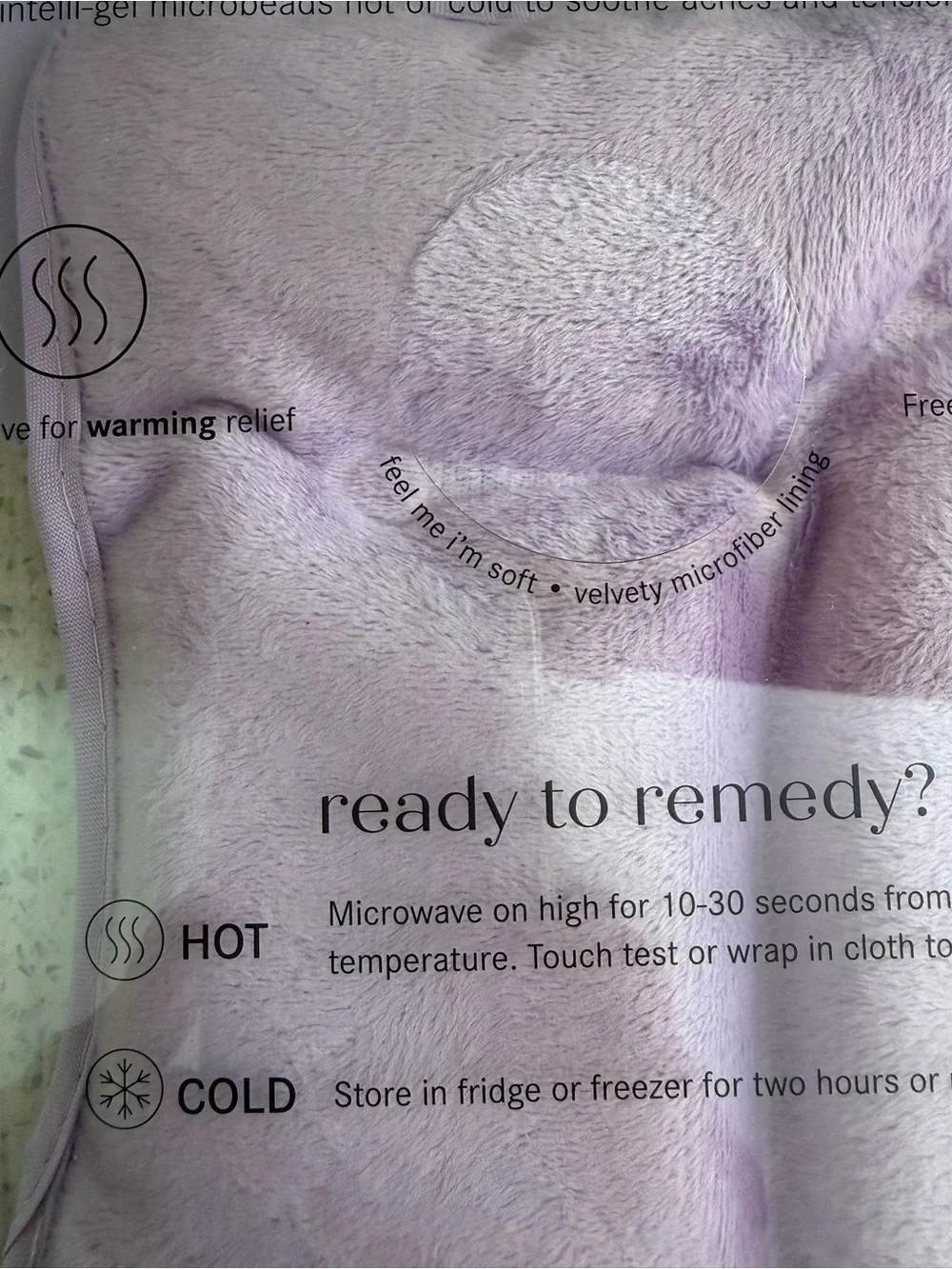 Stress Less Hot & Cold Spa Pillow - Lavender AND Silky satin pillowcase